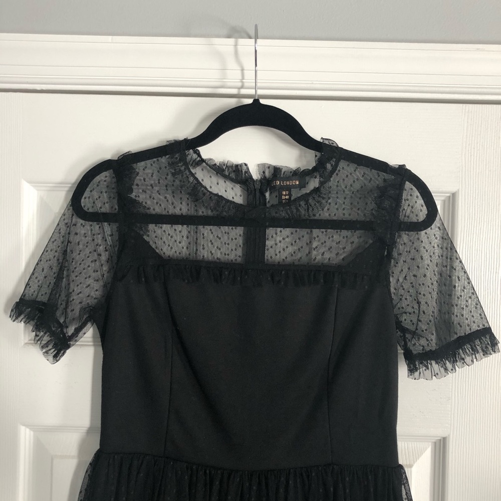 Black dotted mesh dress - Picture 2 of 5